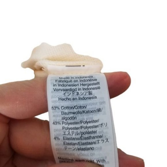 Madewell Womens XS Ivory Bleached Linen Textured K - Picture 7 of 9